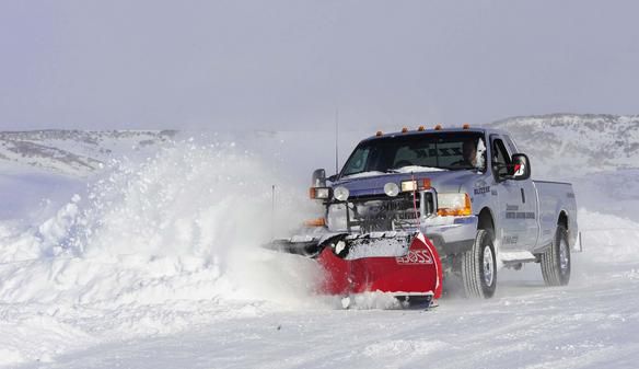 commercial snow plowing